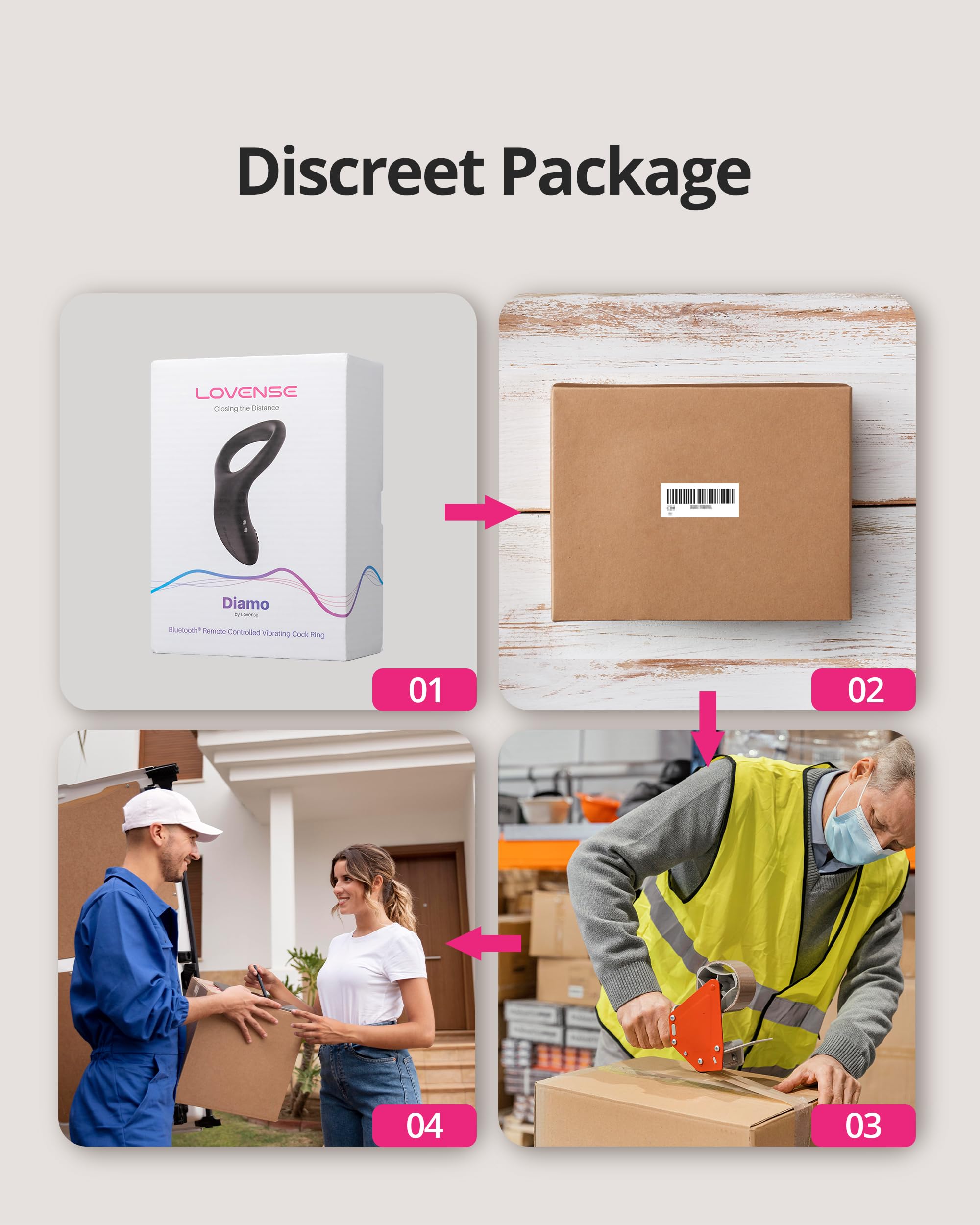 LOVENSE Diamo Vibrating Penis Ring, Cock Ring for Men, Prostate Massager, Long Distance Bluetooth Remote Reach with Music Sync, Partner & App Control, Male Sex Toys