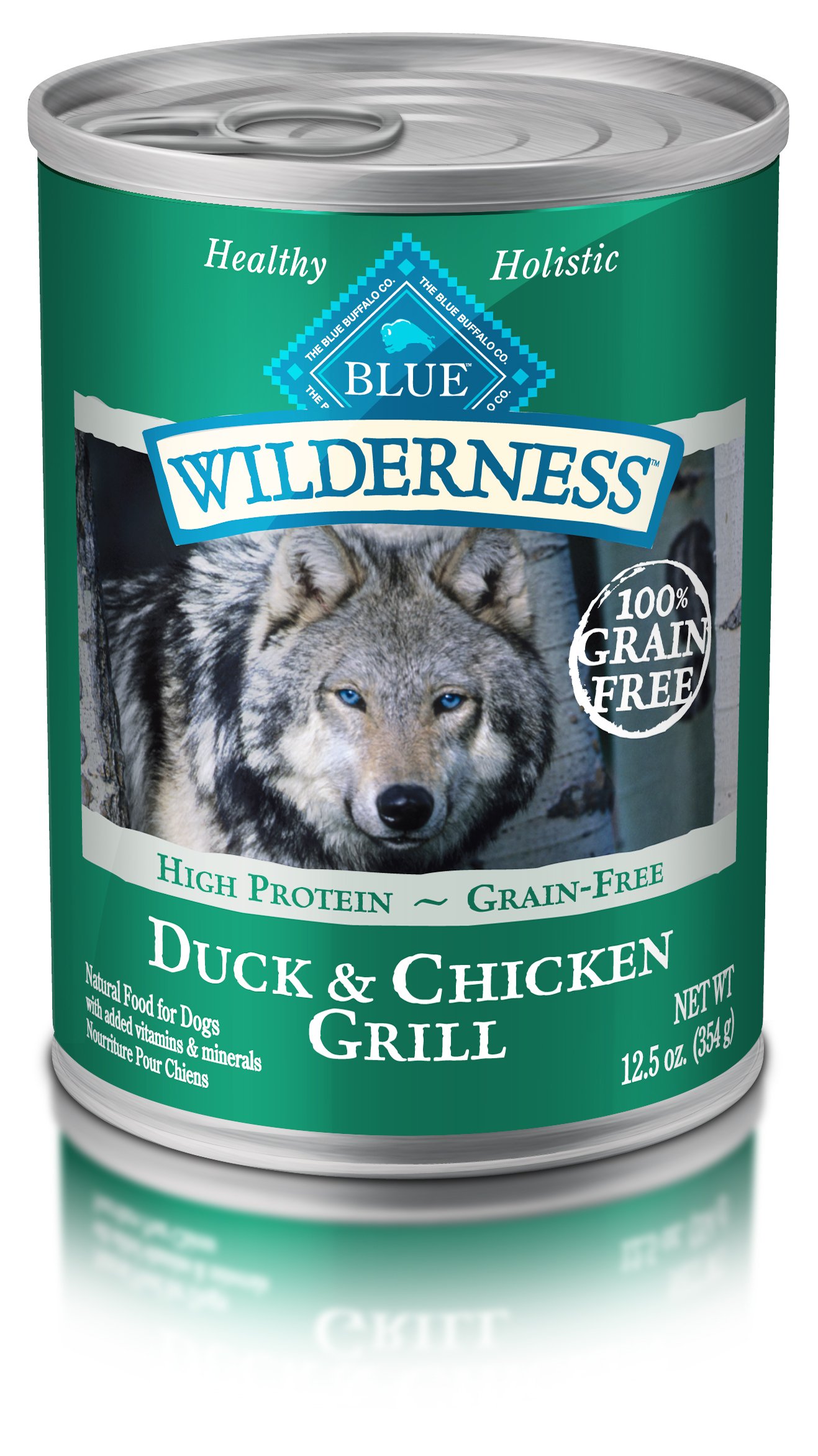 Blue Buffalo Wilderness Grain Free Canned Dog Food, Duck And Chicken Grill (Pack Of 12 12.5-Ounce Cans)