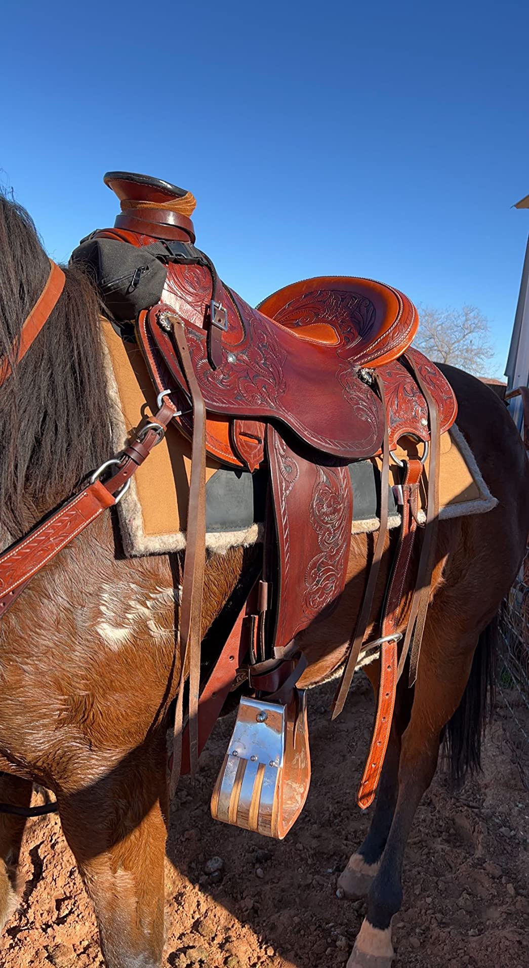 Horse Wade Tree schöner Leder Westernsattel 15 Zoll