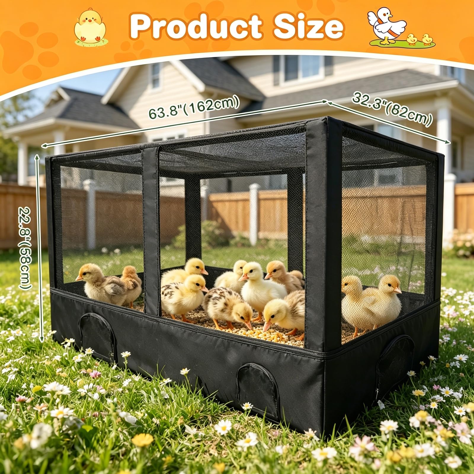 Freilaufgehege für Kaninchen 162x82x58 cm – Outdoor & Indoor geeignet, 4 Türen, offenes Dach, Meerschweinchen Käfig, Hasenkäfig für Hamster, Kaninchenstall zerlegbar, Haustierlaufstall mit Reißverschl