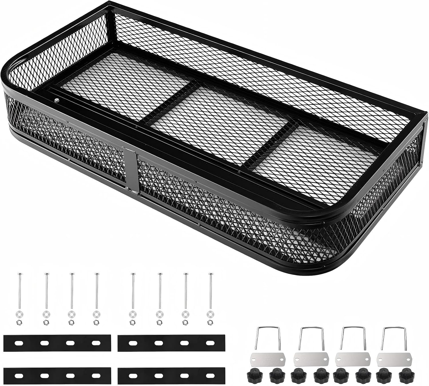 ORCISH Heavy Duty ATV Rear Drop Cargo Basket, 14" W x 40" L x 12.5" H Steel Mesh Rack with Mounting Kit, Universal ATV/UTV Storage Basket for Gear, Camping, Hunting, and Outdoor Use
