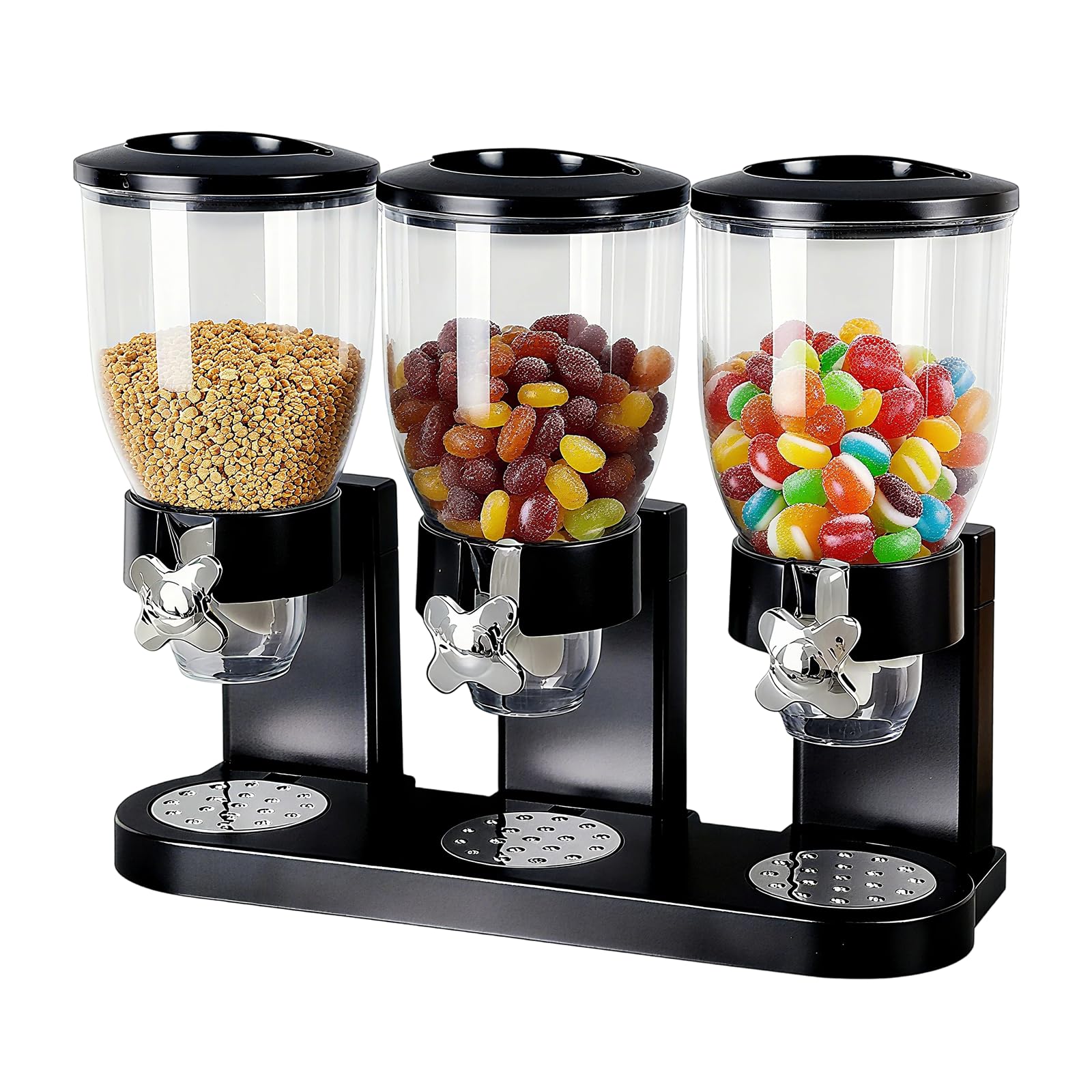 Felenny Triple Food Dispenser Cereal Dispenser Countertop โ image 1