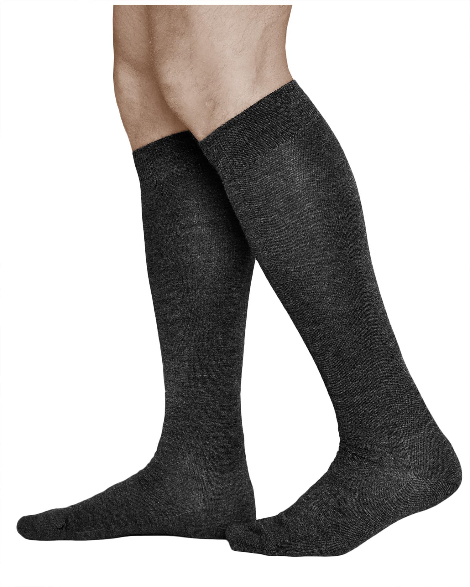 Men's 80% MERINO WOOL Long Knee High Length Winter Socks, Warm Breathable Woollen Over-the-Calf Knee-Highs