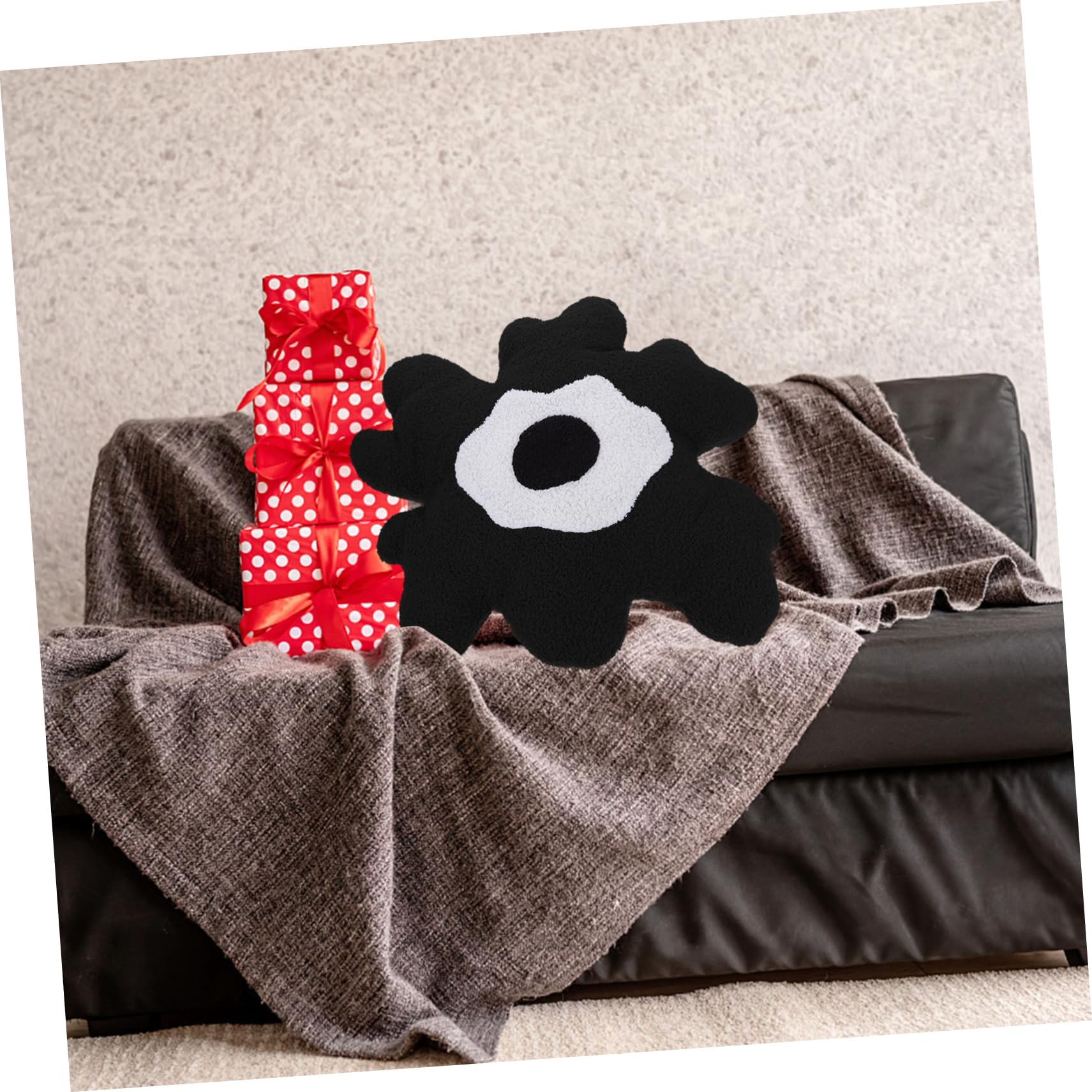 Beaupretty Cojín de Flores de Felpa Versátil para Sofá y Silla, Almohada Decorativa Suave y Creativa