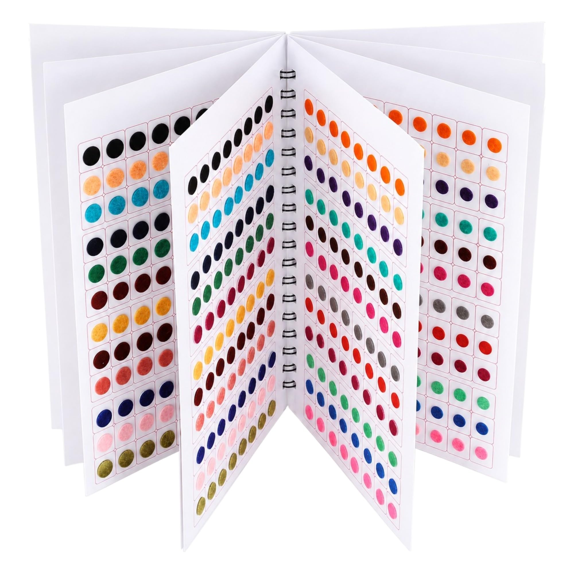 Premium Velvet Self-Adhesive Skin Simple Plain Round Multicolour Kumkum Sticker Bindiya Bindis Spiral Bindi Booklet for Women (Pack of 948 - Bindi Book)-image-6