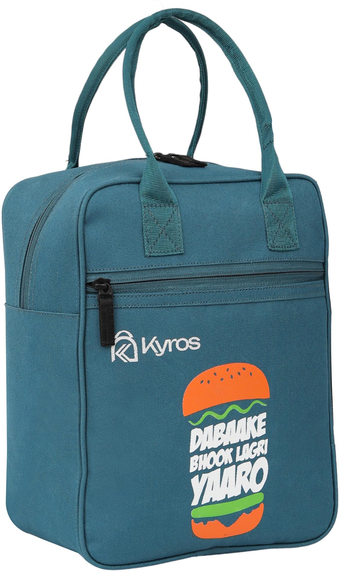 K_Y Lunch Tiffin Bag Dabake Bhook Lagri Yaaro for School Office Picnic Waterproof Lunch Bag (Dark Green, 6 L) (B0CXSVYP2B) Amazon Price History, Amazon Price Tracker