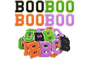 Chenille Halloween Boo Patches: Embroidered Appliqué for Unique Halloween Decorations