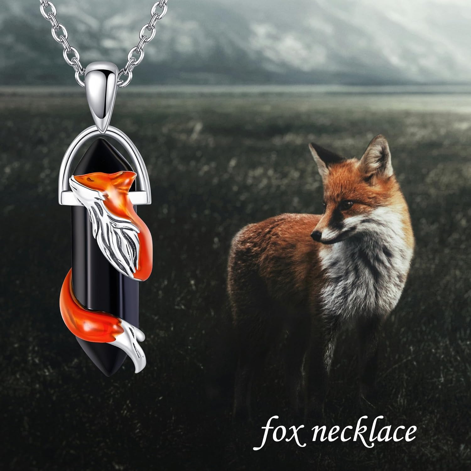 Horse/Phoenix/Owl/Dog/Cow/Fox Necklace Sterling Silver Turquoise/Dalmatian Pendant Crystal Necklace Horse Jewelry Gifts for Women - Image 6