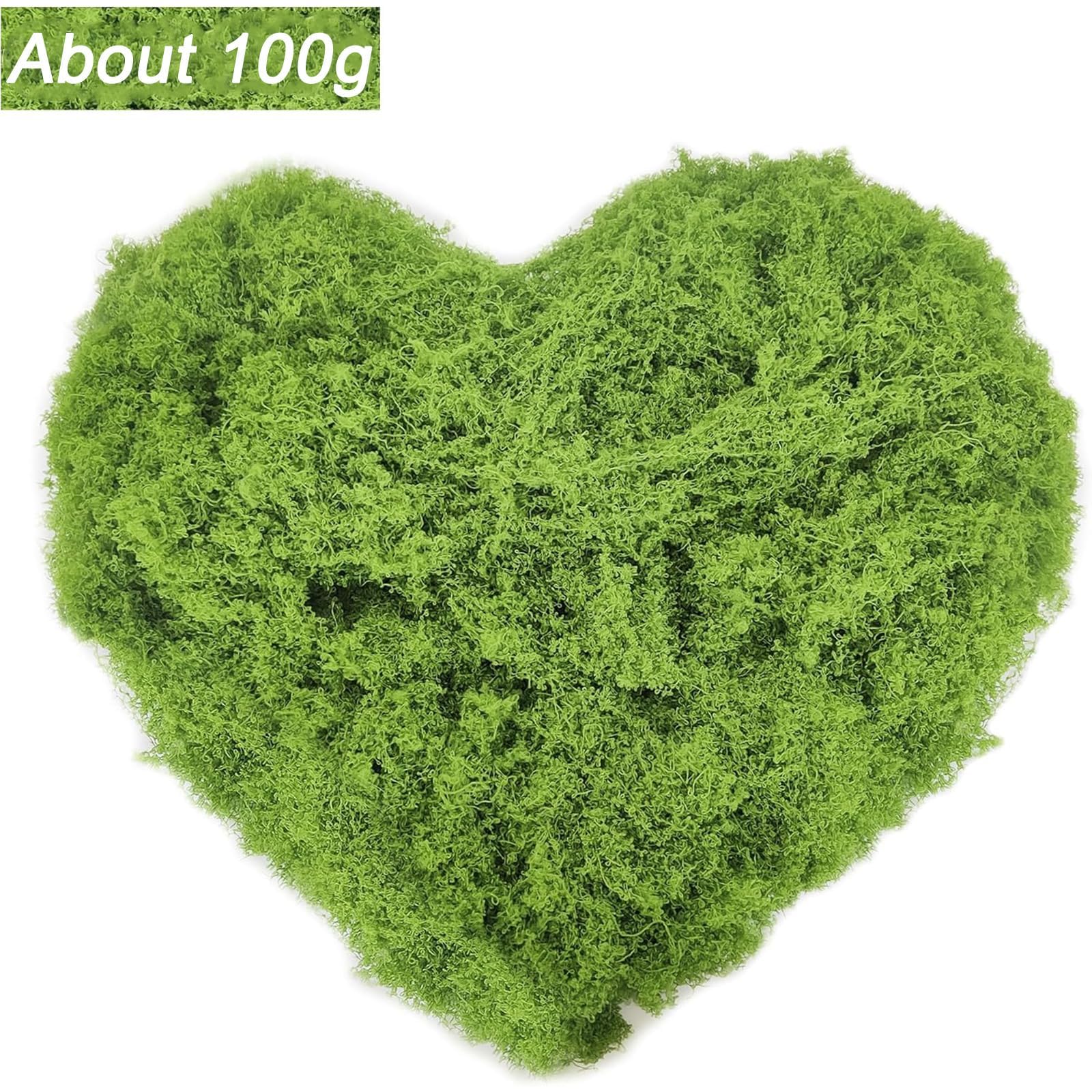 KYEDGC 100g Natural Dark Green Artificial Moss for Indoor Plant Pots Crafts, Garden, Office, Christmas and New Year Home Decoration - Image 2