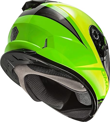 Miniatura 4 de GMAX FF-49S - Casco de nieve con doble lente de cara completa (verde neónalta visibilidadnegro, M)