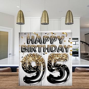 Amazon.com : 95th Birthday Card for Men - Black & Gold
