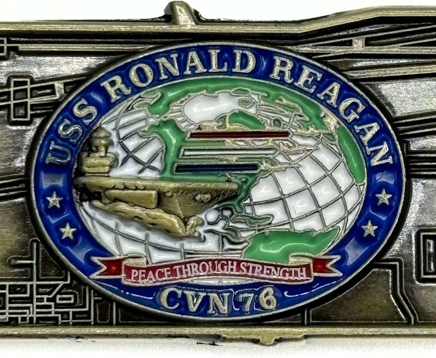 USS Reagan Aircraft Carrier CVN-76 Challenge Coin