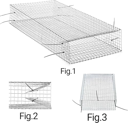 Miniatura 2 de Trampa grande de doble entrada para serpientes, atrapa y libera todo tipo de serpientes, reutilizable