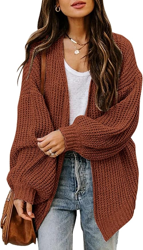 Uwdiohq Strickjacke Damen - Leichter Cardigan Mit V-Ausschnitt Für Alle Jahreszeiten