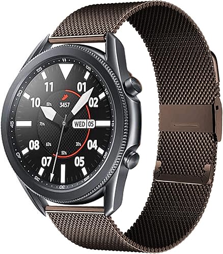 Correa para Huawei Watch GT2 Pro  Fit de 200.866in para reloj 3 de 451.614in de acero inoxidable Milanese Belt Active 2 de 461.654in (color café,