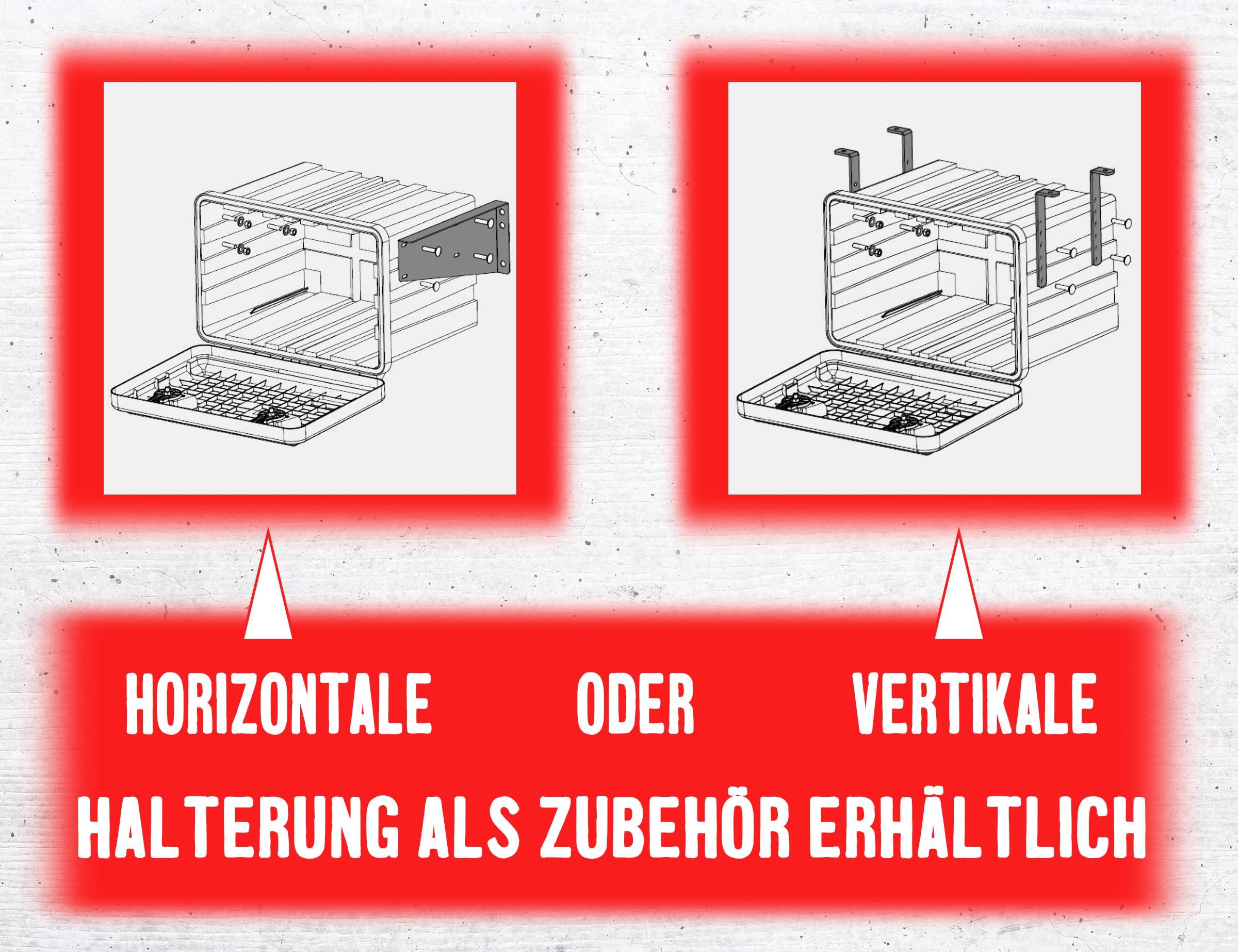 Unterbaubox 78l für LKW PKW – Abschließbarer spritzwassergeschützter Staukasten aus Polypropylen mit EinHand-Griff 600x425x460 mm leicht