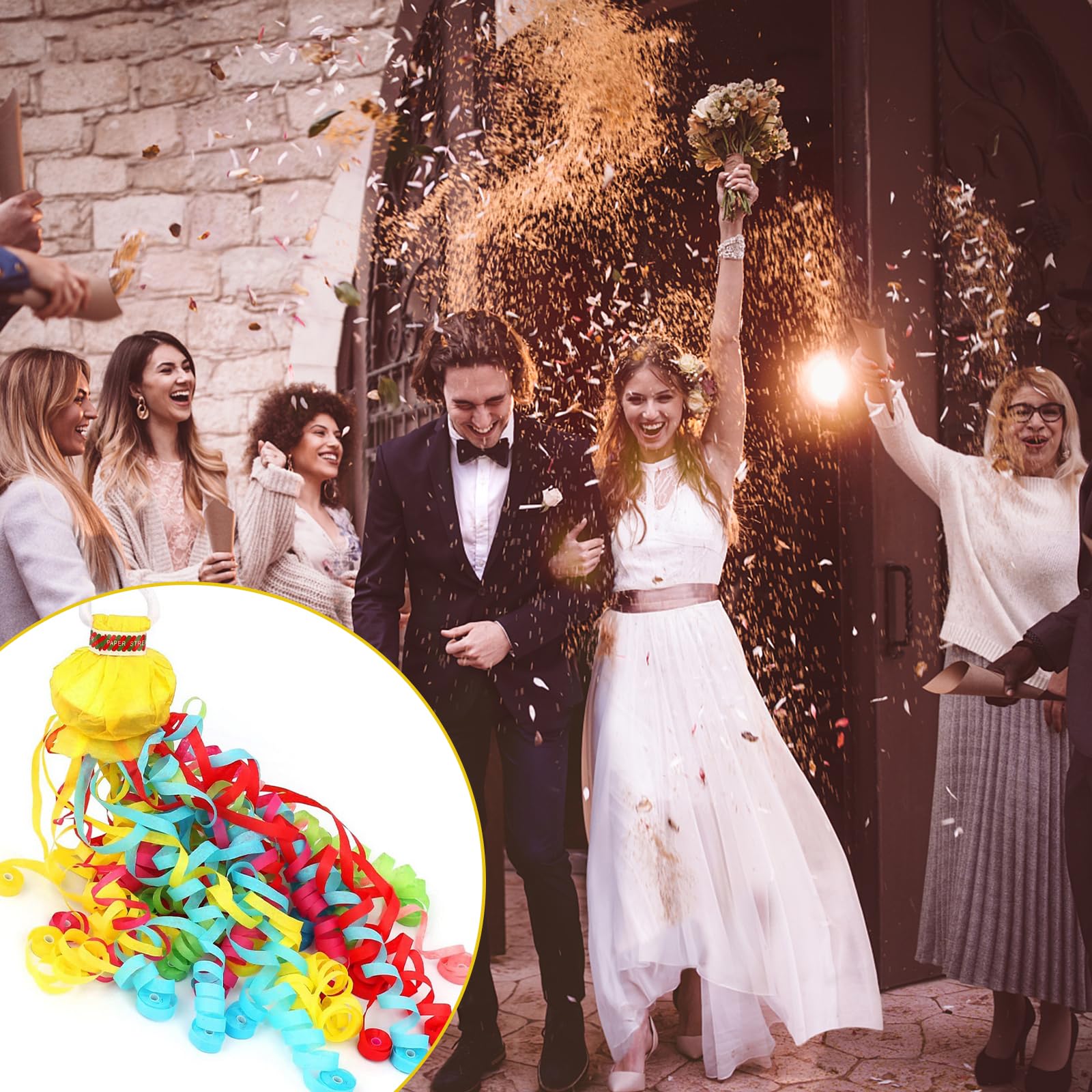 20 pezzi bombe stelle filanti: TOATELU stelle filanti da lanciare, coriandoli, stelle filanti a mano, stelle filanti, compleanni, Capodanno, compleanni, matrimoni, feste