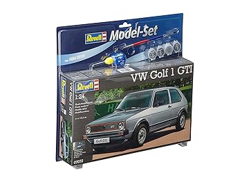 ミニカー Revell VW Golf GTi 1/24 Amazon.com: Revell Model Kit - VW Golf 1 GTI Pirelli Car 35