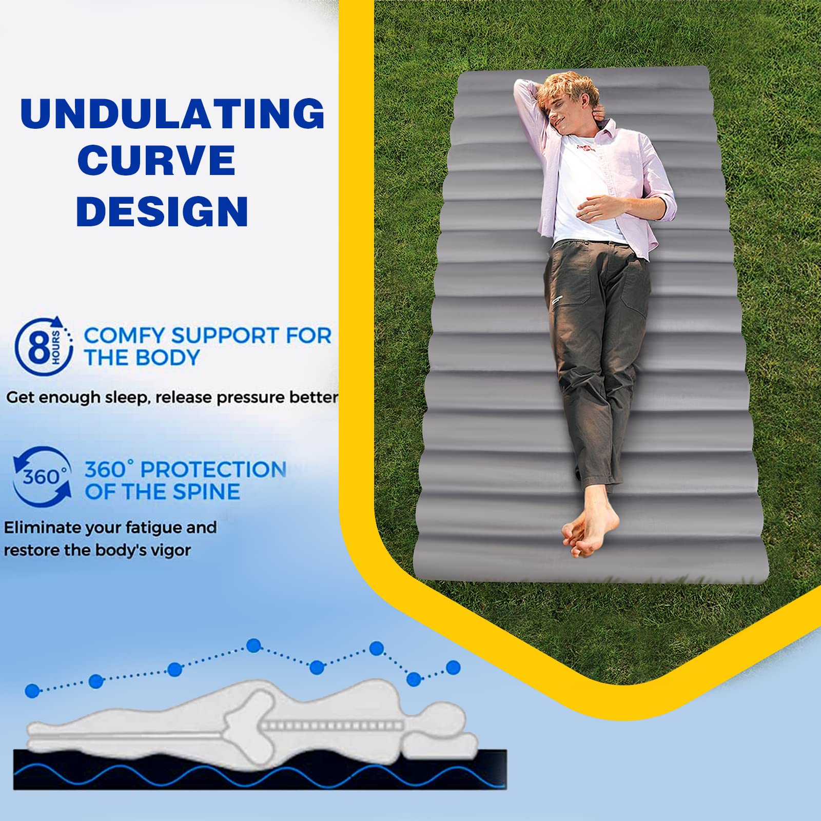 MeMoreCool Roll Up Floor Mattress, 10cm Thick Portable Futon Mattress, High Density Foam Foldable Mattress, Floor Lounger Pillow Guest Bed Sleep Firm Mattress for Travel, Car Tent, Single, Double