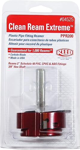 Miniatura 4 de Reed Tool PPR200 Clean Ream Extreme con eje hexagonal de 38 pulgadas, cabeza de 2 pulgadas y herramienta REED PPR150 Clean Ream Extreme con eje