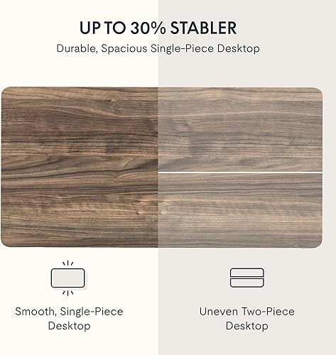 Miniatura 4 de FLEXISPOT Escritorio de 55 x 28 pulgadas, escritorio de 1 pulgada de grosor ajustable en altura ajustable, tablero de nogal negro (55 pulgadas,