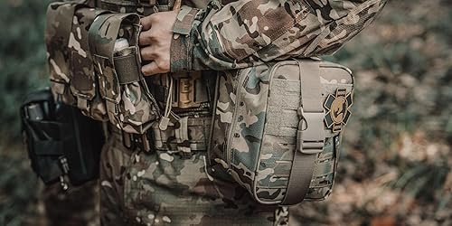 Miniatura 9 de RHINO RESCUE IFAK Kit de trauma con torniquete C-A-T para el cuidado de heridas, kit táctico de primeros auxilios Molle bolsa para militares,