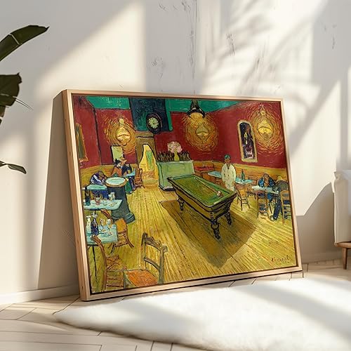 Miniatura 4 de Poster Master Póster vintage de Van Gogh, impresión impresionista retro, regalo para artistas, amigos, The Night Cafe, mesa de billar, mesas,