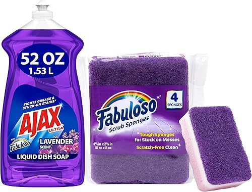 Vista 31 de Ajax Jabón ultra líquido para platos con aroma a naranja, triple acción, sin desorden, tapa fácil de volver, botella de 52 onzas líquidas