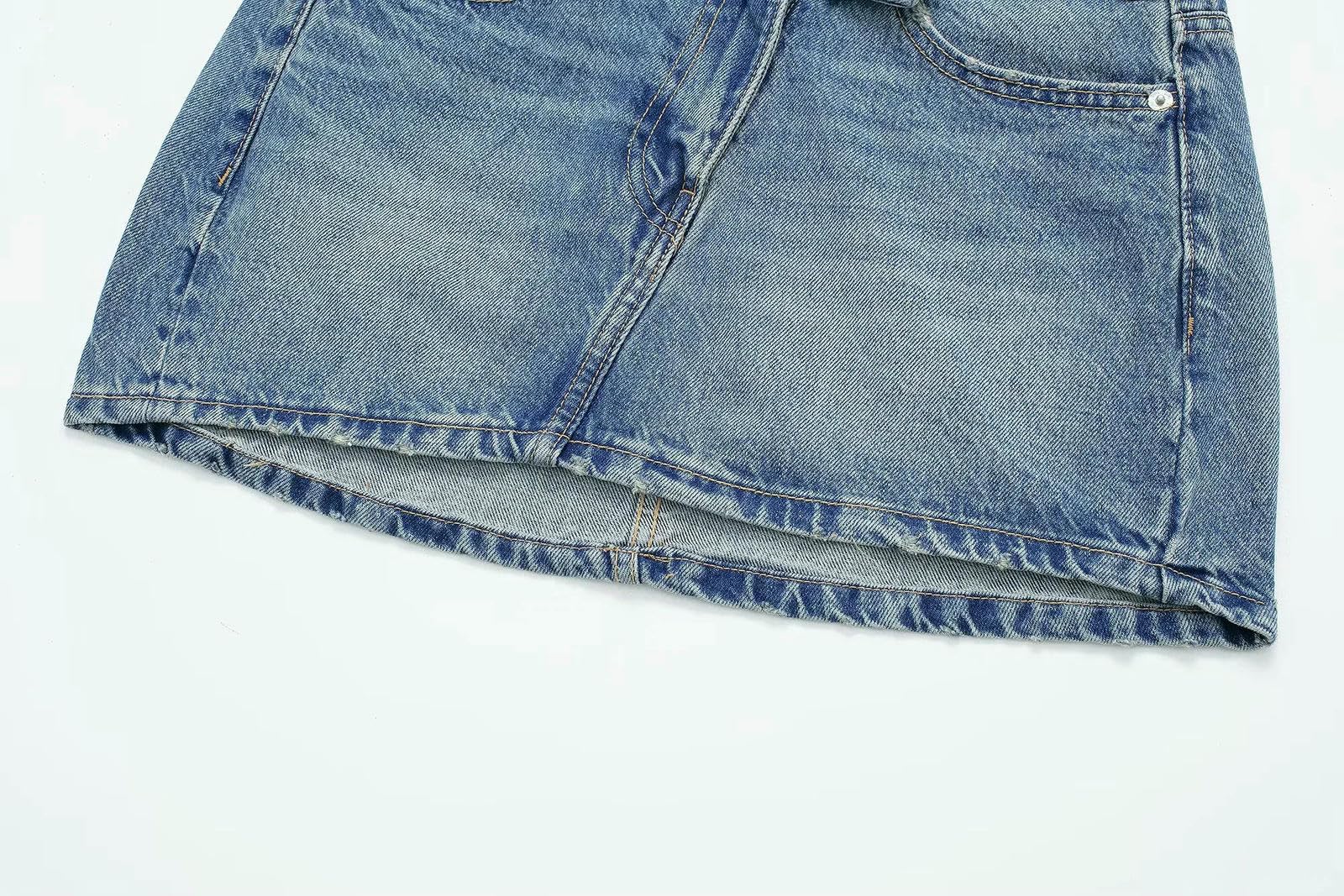 Gonna Women Skirts Signe di Denim Blu Donna Fashi-Blu-XS