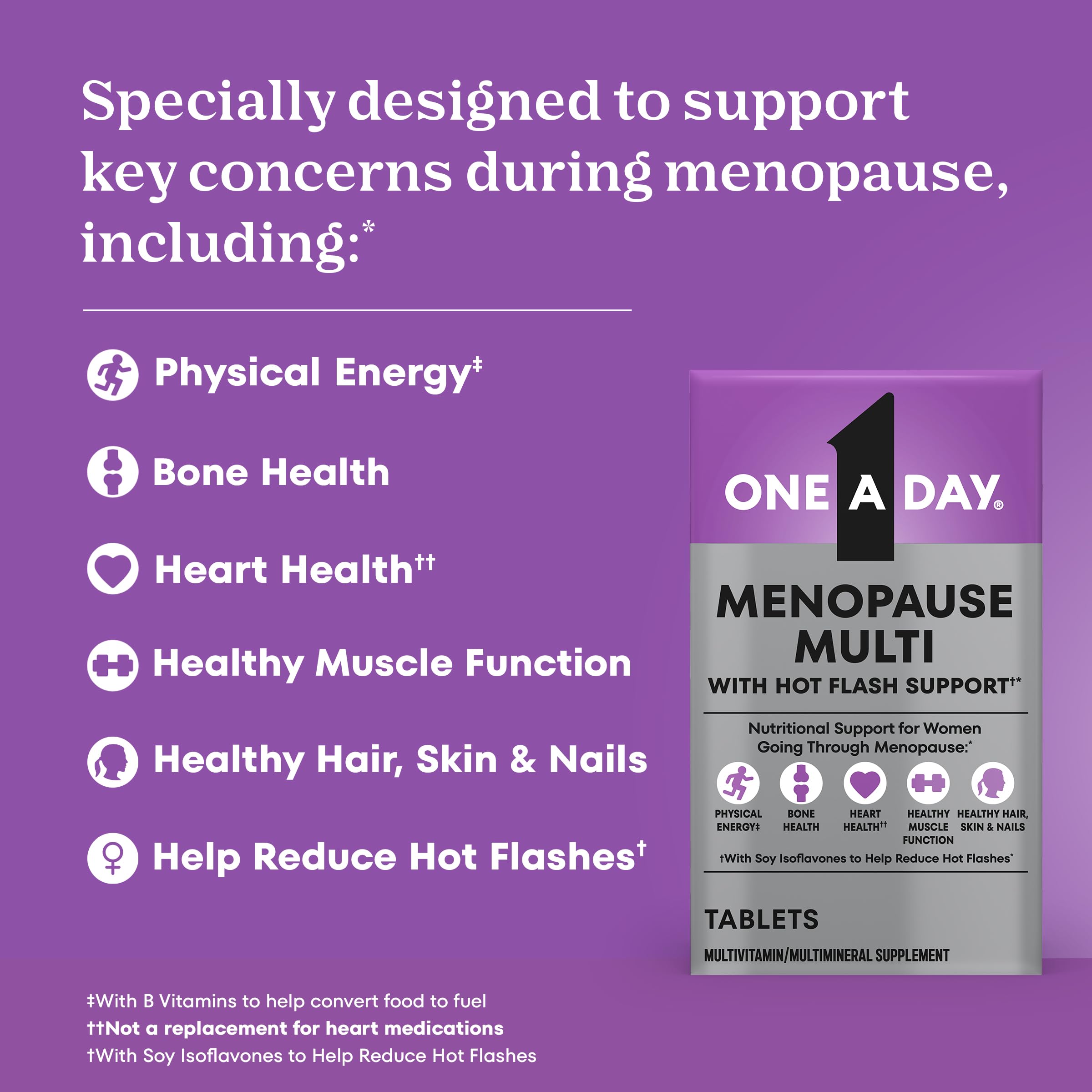 One A Day Women's Menopause Multivitamin, Menopause Support, 50 Count — Amazon image 3