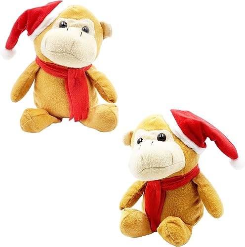 Miniatura 7 de The Dreidel Company Peluche de animales de Navidad, animales de peluche de 10 pulgadas, juguete súper suave y acogedor, decoración del aula y el