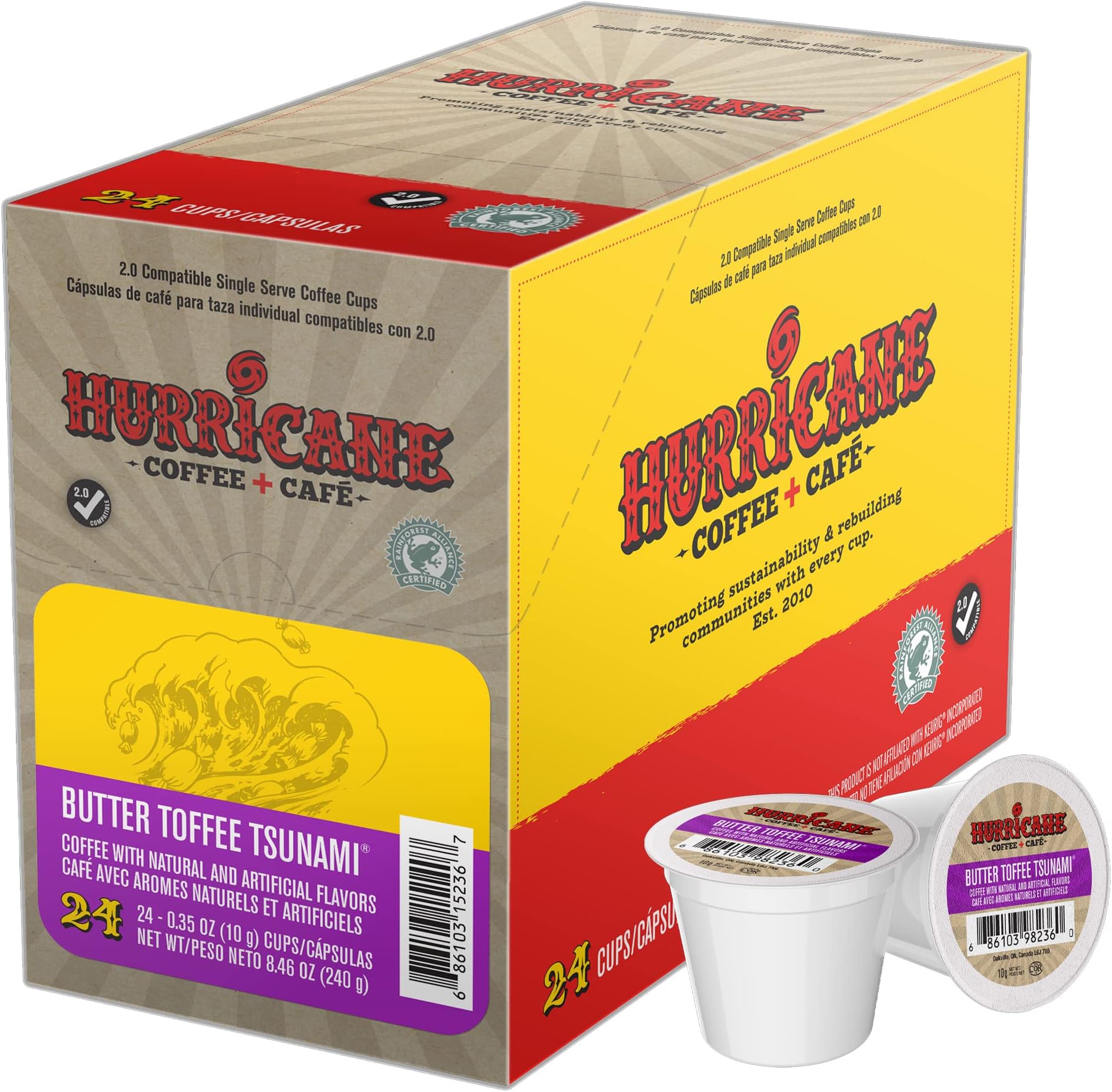 Hurricane CoffeeButter Toffee Tsunami, 24 Count