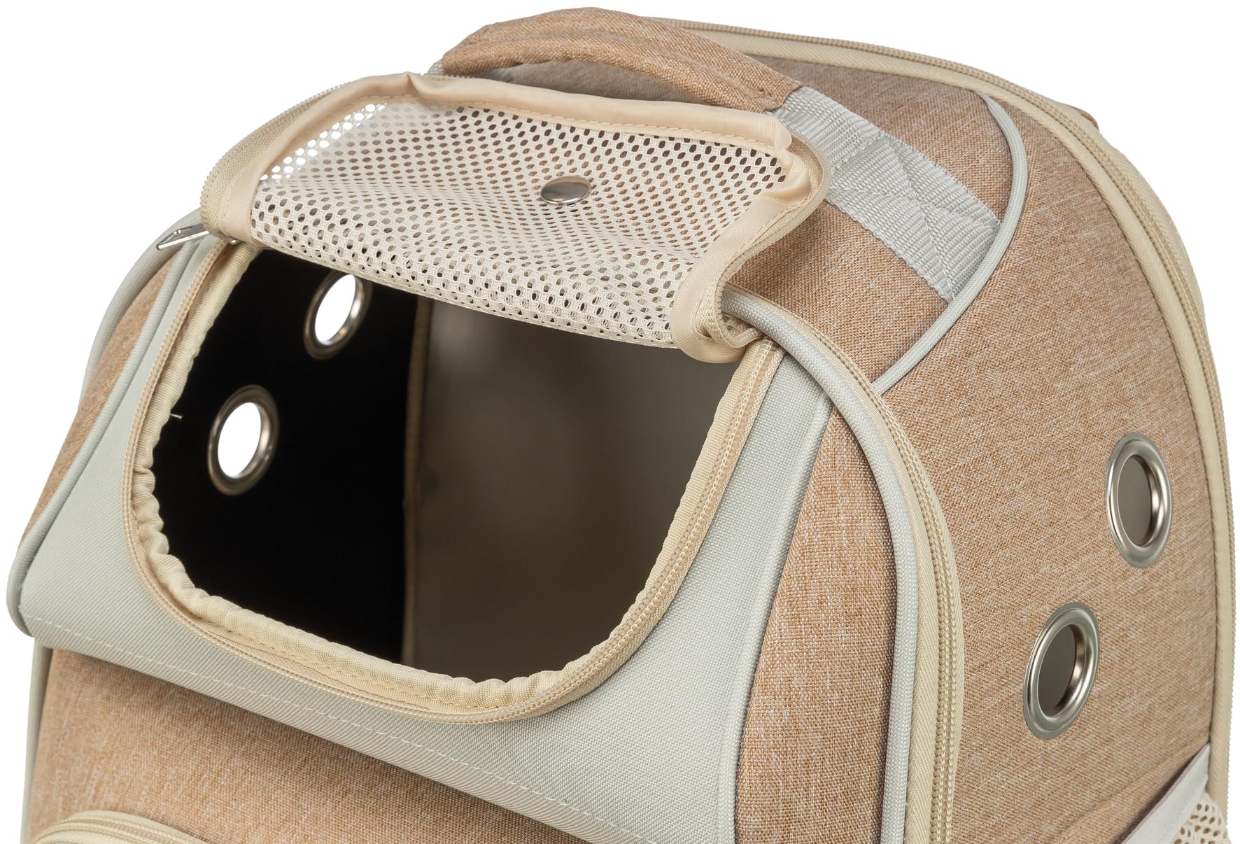 TRIXIE Mochila Willow, 38 × 25 × 45 cm, Beige/Marrón