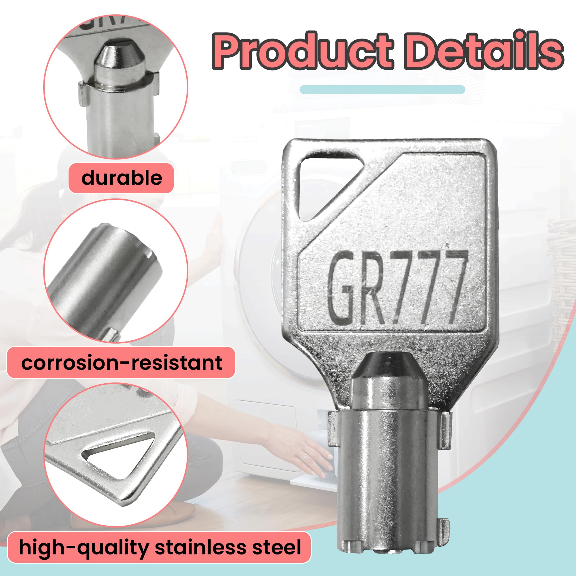 2 Pcs GR777 Tubular Key | Compatibility with Service Panel of