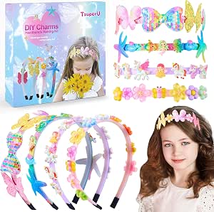 Kit Serre-Tête DIY Pour Filles 4-10 Ans | Accessoires Cheveux à Personnaliser - Cadeau Noël