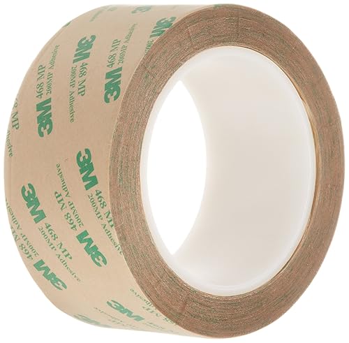 Cinta de trasferencia 3M 468MP de 5 mil (varios tamaños), Transparente, 1