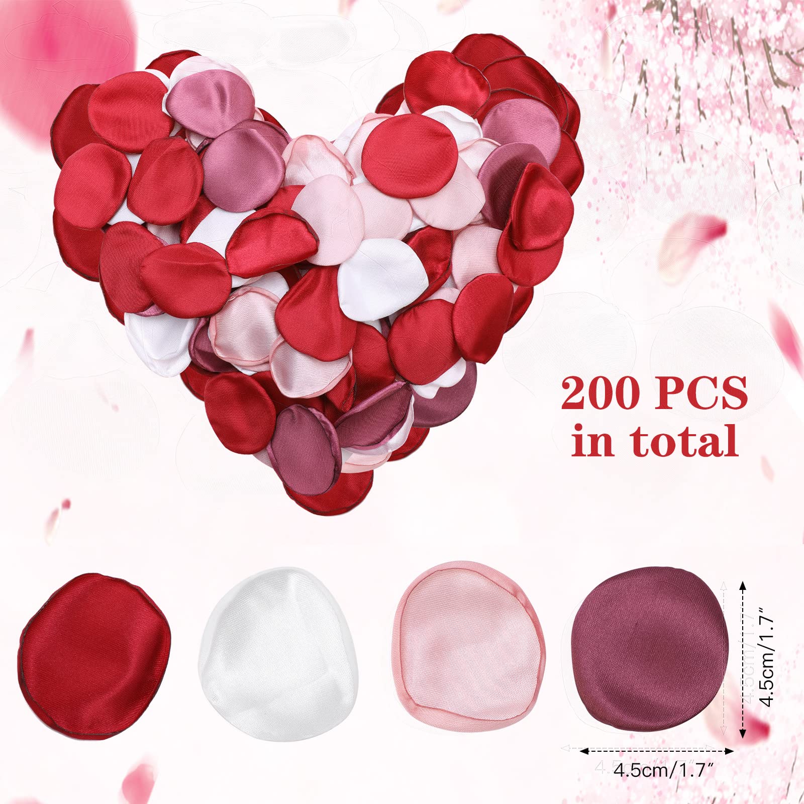 UUEMB 2000 Pcs Pétales De Rose, Pétales De Rose Soie Artificielle Blanc