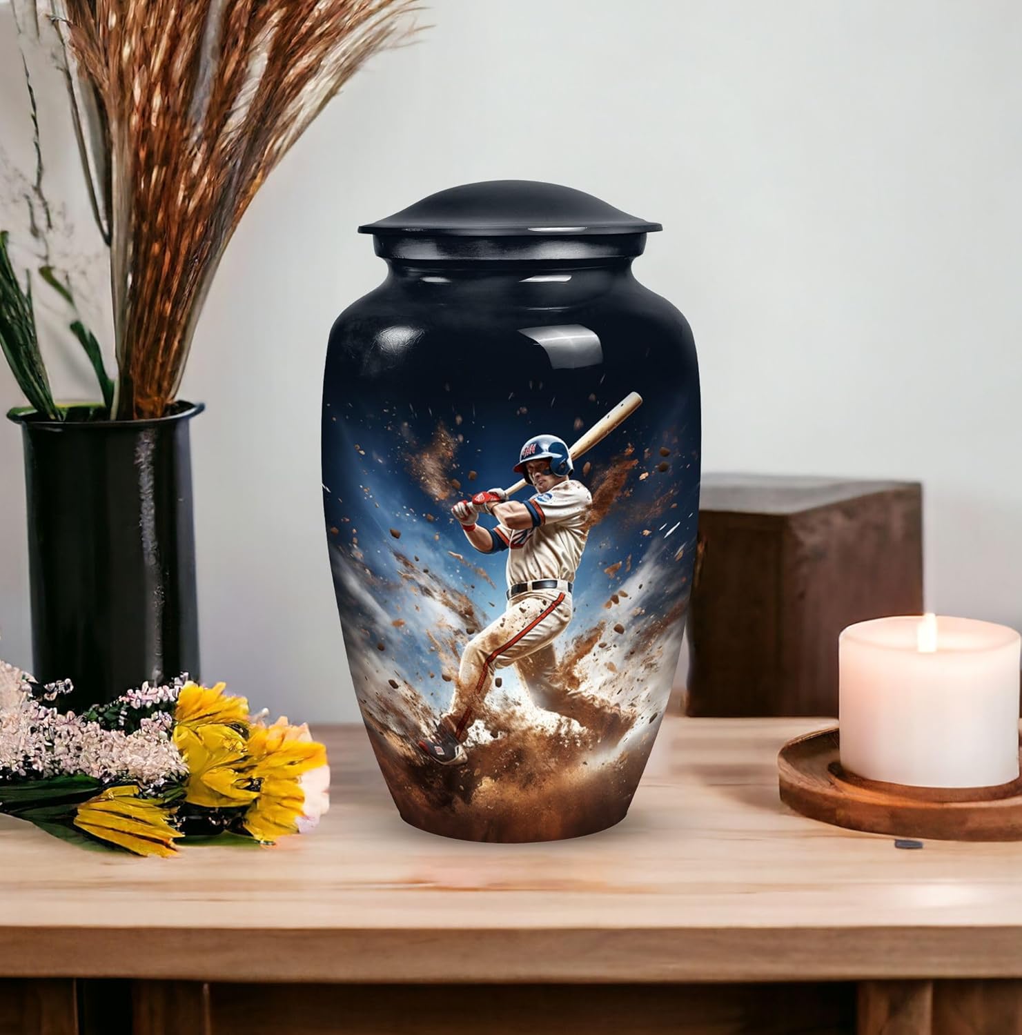 Baseball Urn - Cremation Urns Large Adult Male & Female - Baseball Urns for Human Ashe - Large Adult Urn for Human Ashes Men 10 Inch - Image 5