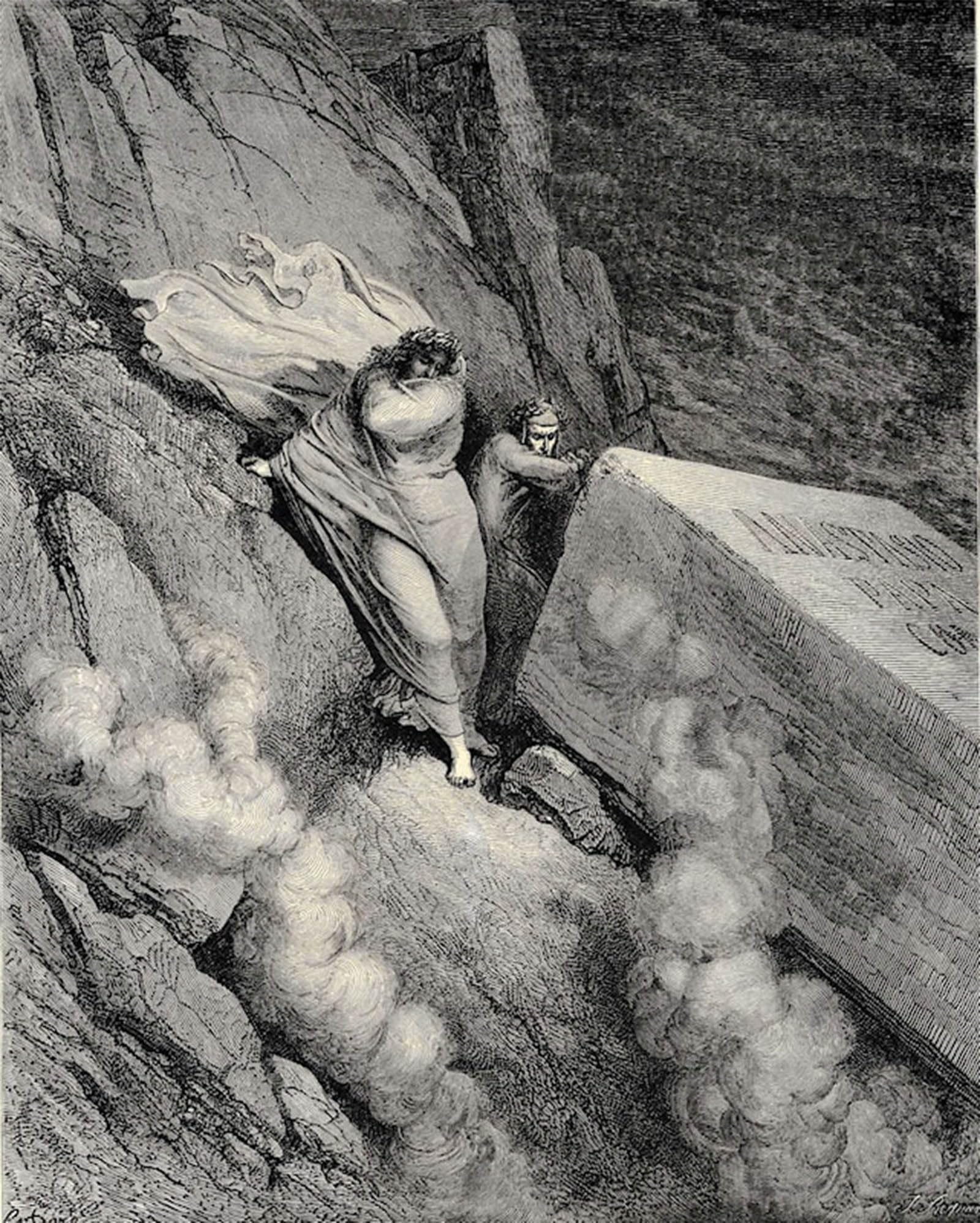 ARTXLXXBN Famous Prints Artwork Pictures Poster Painting Art The Inferno Cantolines Gustave Dore Artwork Landscape Pictures for Home Decor 60x90cm