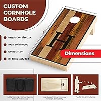 Vista 6 de Skip's Garage Tablas de Cornhole personalizadas con monograma de camuflaje, tableros de Cornhole personalizados, juego portátil de césped al aire