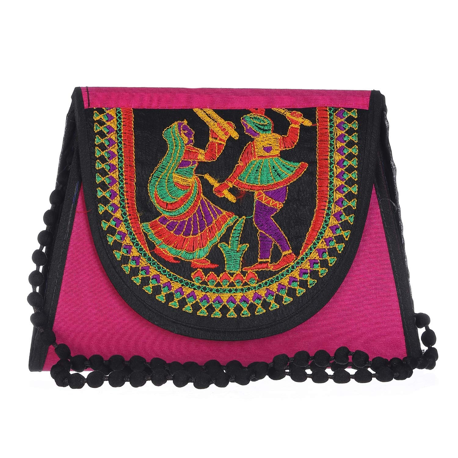 DMS RETAIL Traditional Kutchi Rajasthani Sling Bag Clutch Bag Embroiderey Sling Bag For Women And Girls Magenta (B07PXS6LDS) Amazon Price History, Amazon Price Tracker