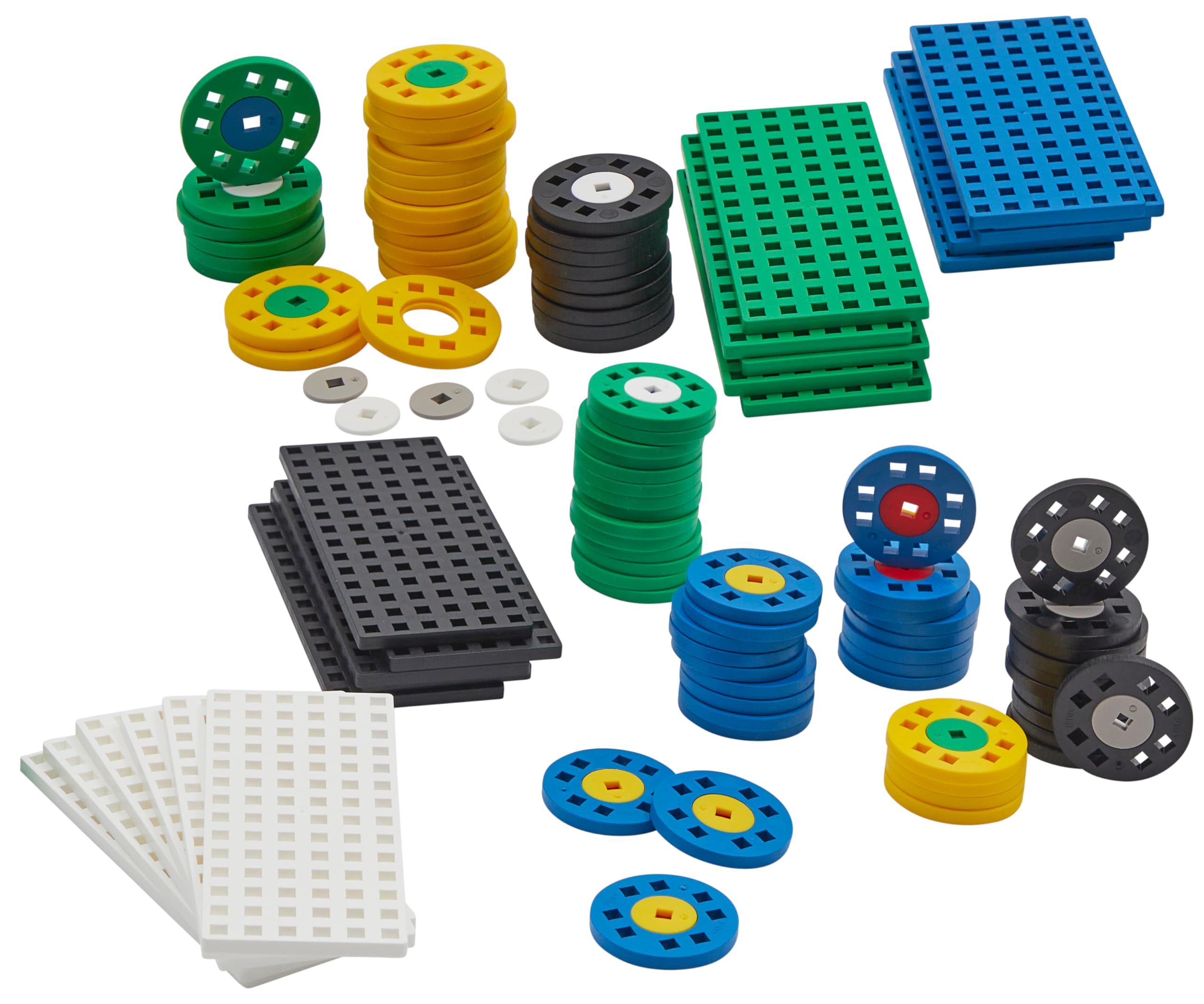 Plus-Plus Konstruktionsspielzeug Räder und Bauplatten Set - kreatives Bauset