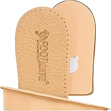 FOOT MATE Raised Heel Insoles 1 Pair - Leather Heel Raiser - Raised Shoe Sole - Men's and Women's Heel Lift Insole (M, 25 mm)