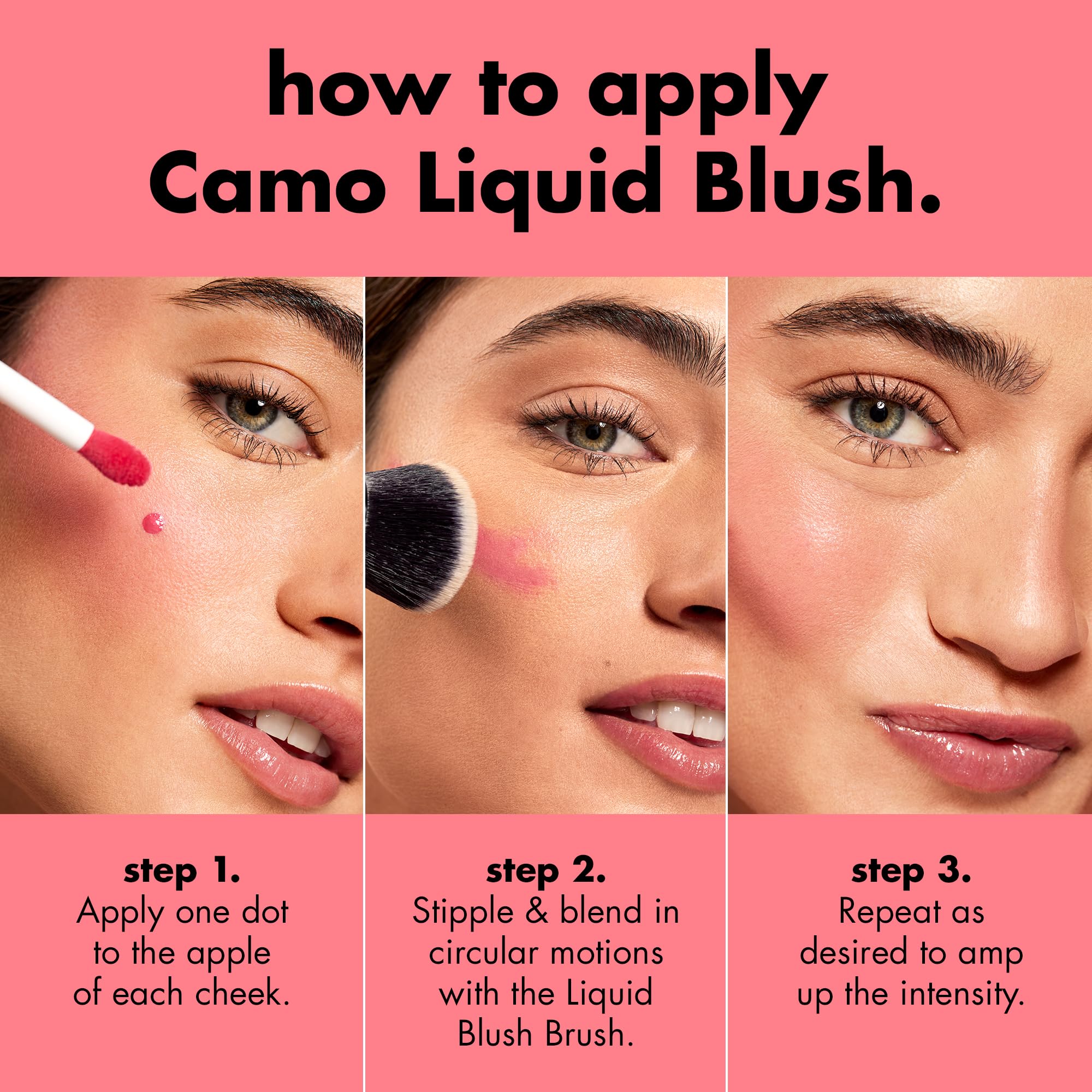 e.l.f. Camo Liquid Blush, Long-Lasting Liquid Blush For High-Pigment Colour, Creates A Soft, Dewy Finish, Vegan & Cruelty-Free, Suave Mauve 3