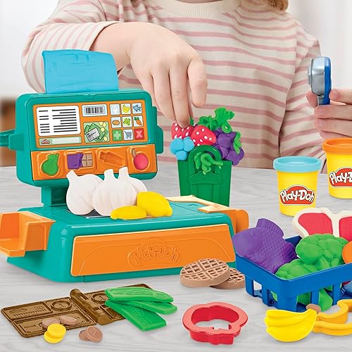 Miniatura 2 de Play-Doh Juguete de caja registradora, 23 accesorios de comida para jugar, artes y manualidades para niños 3+ (exclusivo de Tienda)