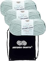 Vista 13 de Lion Brand Heartland Capitol Reef 136-140 (3 cadejos - mismo lote de tinte) Hilo estambre medio #4 acrílico para crochet y tejer con bolsa