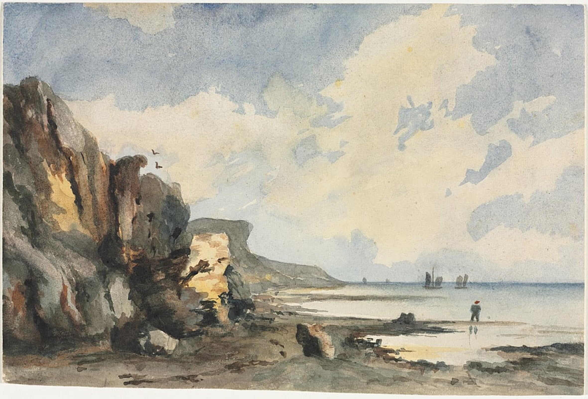 ARTXLXXBN Famous Art Print Poster Vintage Wall Art Coastal View by Churchyard Canvas Art Poster for Home Decor 60x90cm