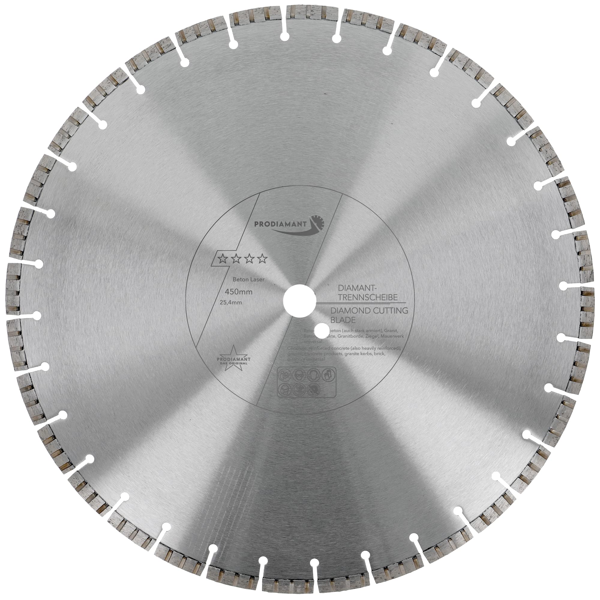 PRODIAMANT Disco de corte de diamante Premium láser para hormigón 450 mm x 25,4 mm disco de corte de diamante soldado por láser