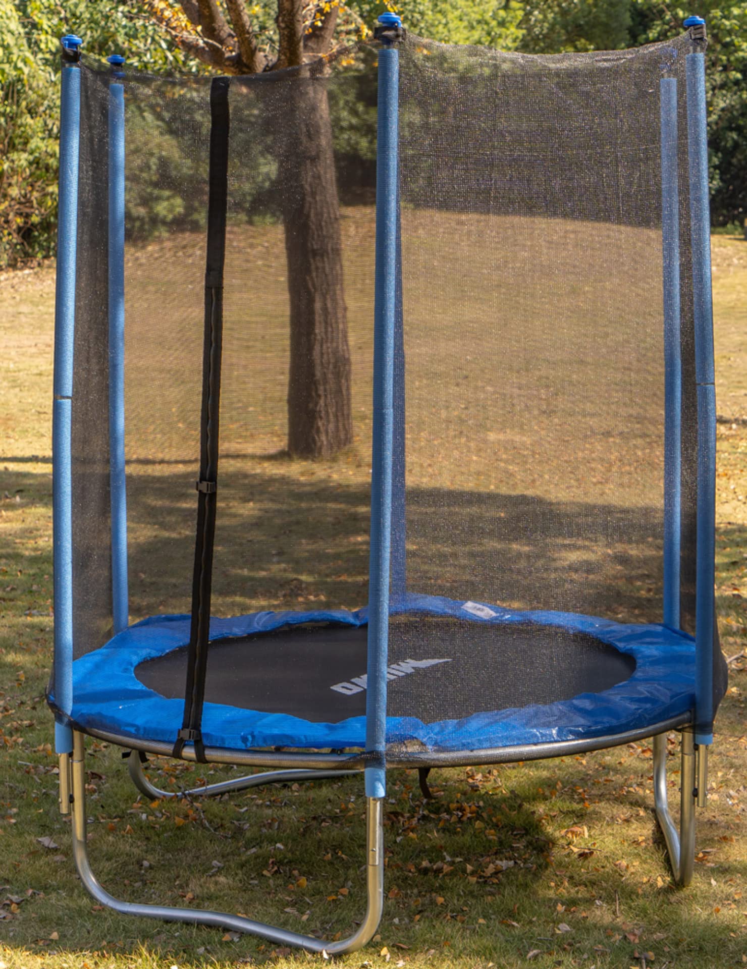 MUWO Jump Outdoor Trampolin mit Sicherheitsnetz, 182 cm, Robustes Stahlgestell, runde Sprungfläche, max. Belastbarkeit 150 kg, gepolsterte Sicherheitsstangen, inkl. Montageanleitung
