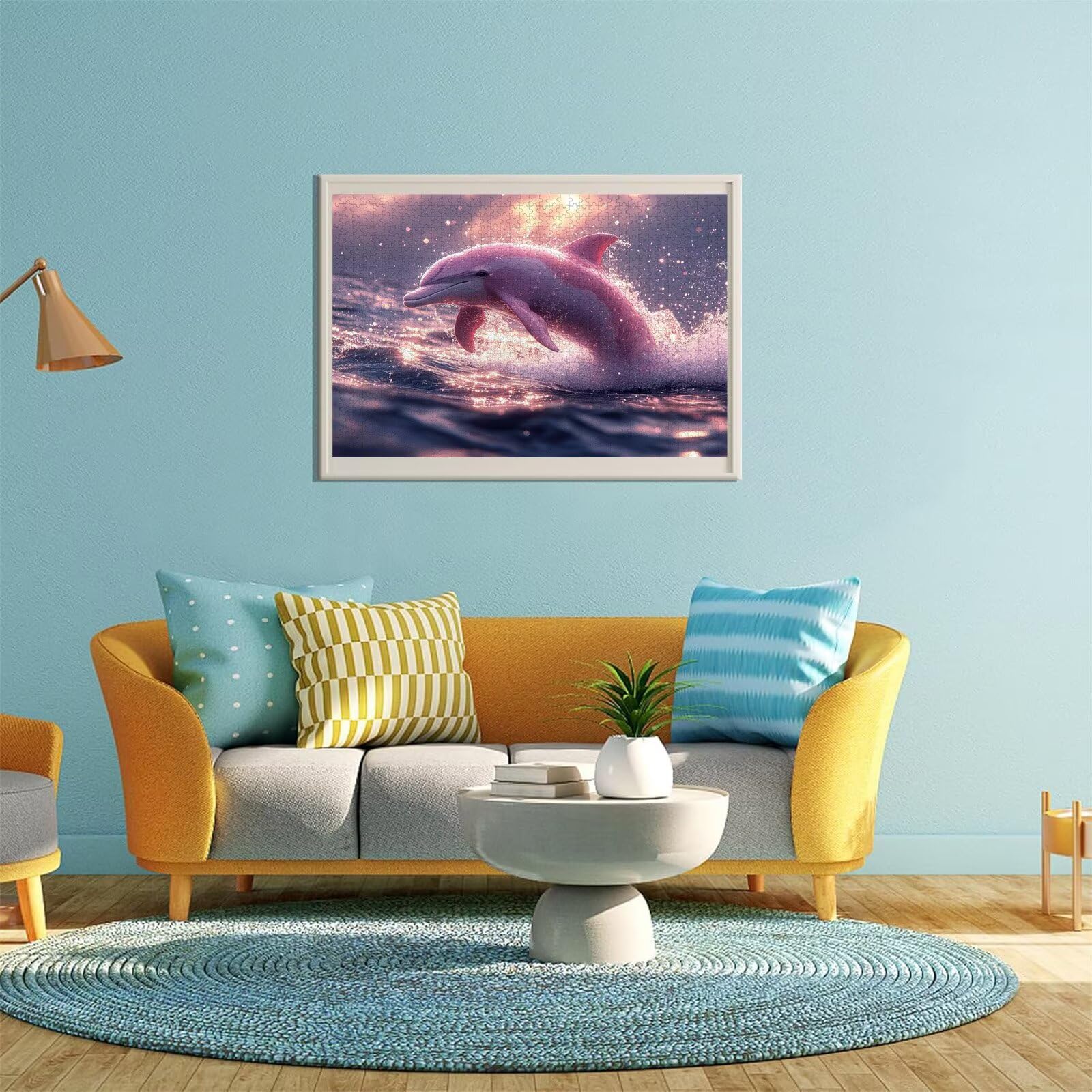 Delphin Puzzle für Erwachsene Kinder Anspruchsvoll 5000 Teile Impossible Klassische Puzzles Schwer Tier ab 8 9 10 Jahre Mädchen Jungen Jigsaw Kunst Educa,für Dekoration und Geschenke 105x156cm t-179